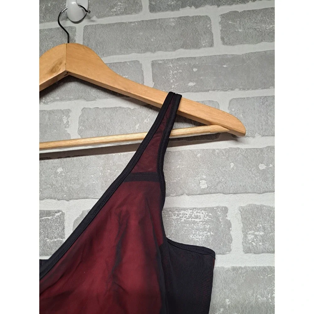 Lilyette Black‎ Red Lace Underwire Bra Women's Intimates Size 38DDD